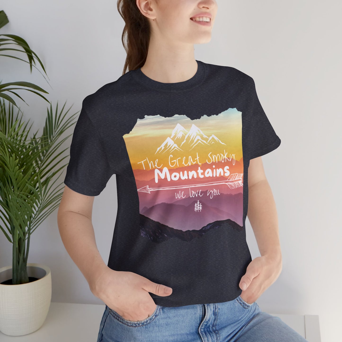 Painted Smoky Mountains Unisex Jersey Short Sleeve Tee