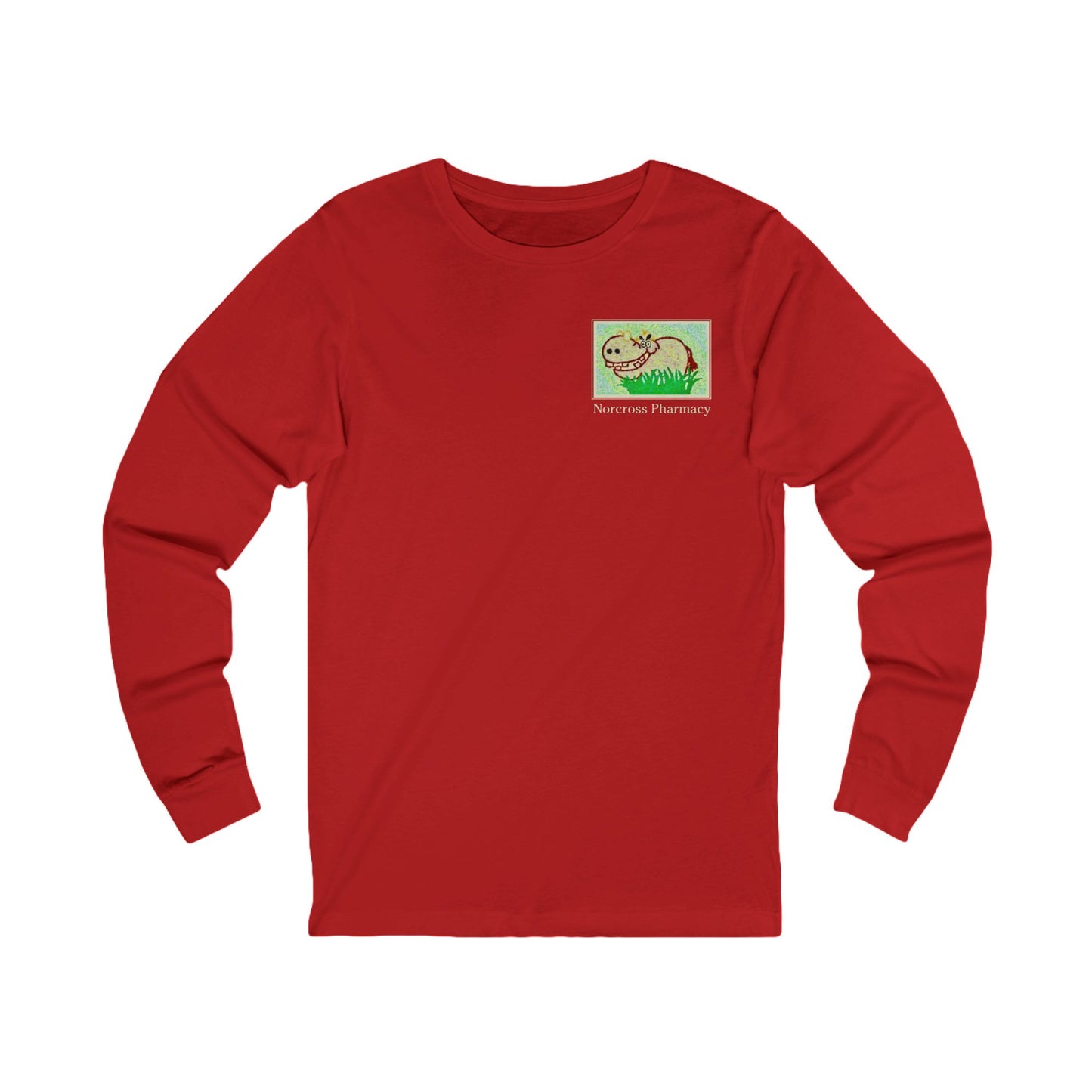 Vintage-Inspired Long Sleeve Relaxed Unisex T-Shirt for Norcross Pharmacy