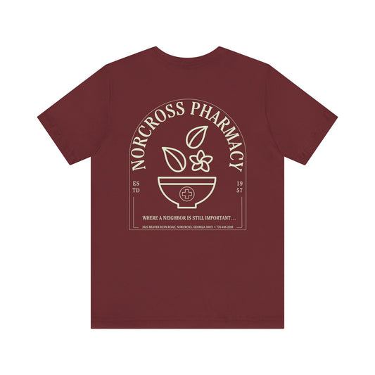 Norcross Pharmacy 2 Vintage-Inspired Unisex Tee - Norcross Pharmacy Graphic T-Shirt