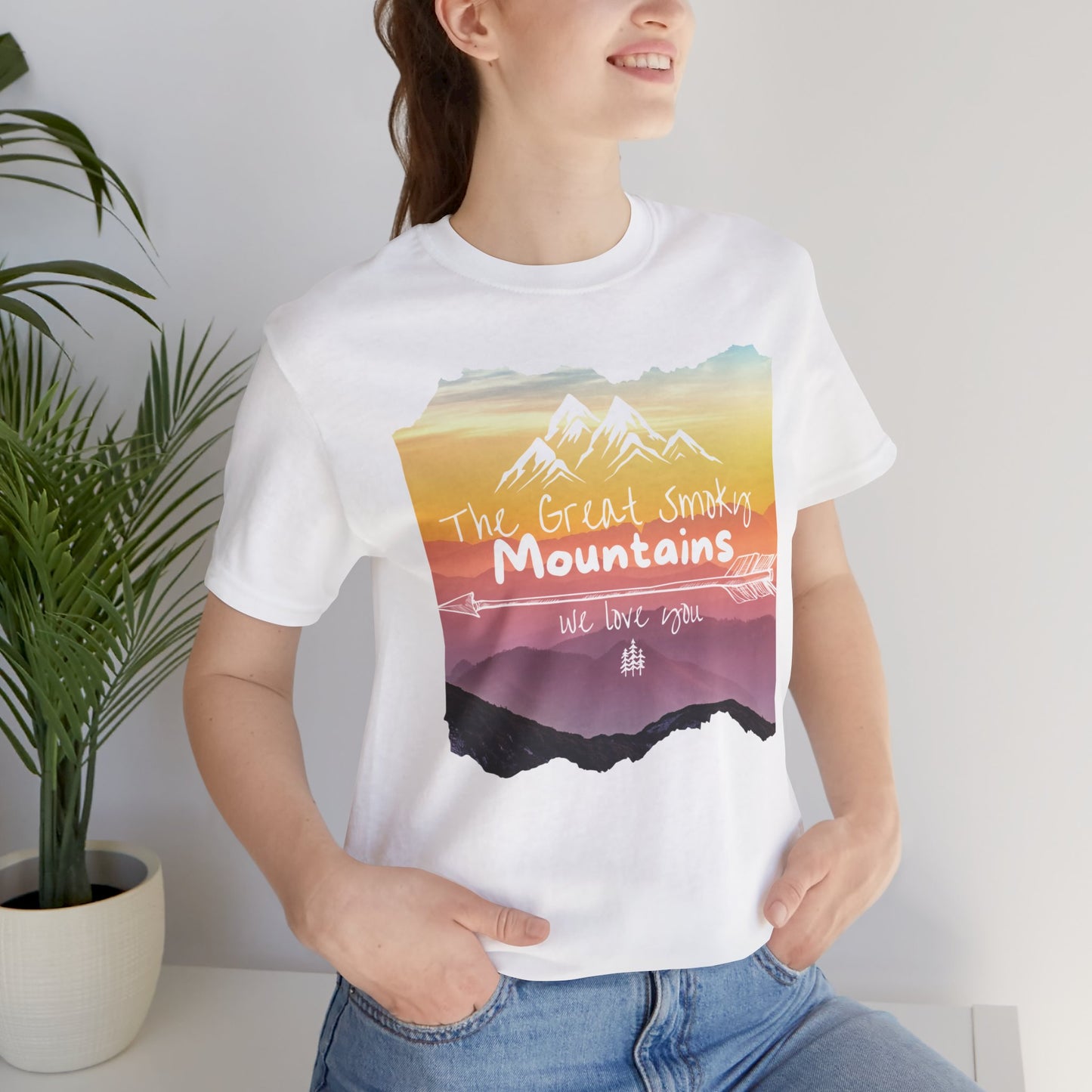 Painted Smoky Mountains Unisex Jersey Short Sleeve Tee