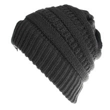 Multi-Color Knitted Hat Ladies Ponytail Style
