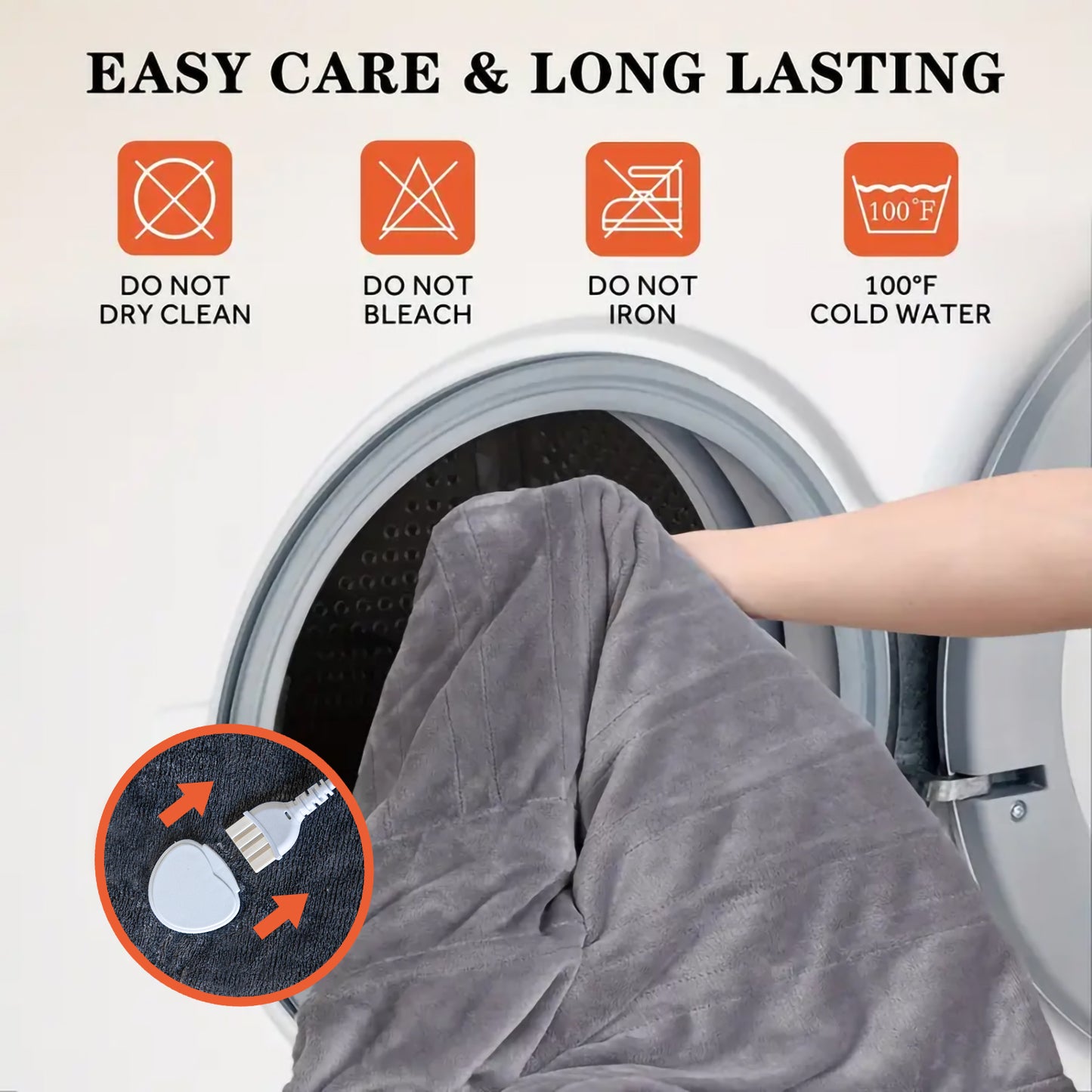 Heated Electric Blanket Queen Size With Dual Zone Control - 10 Heat Settings With Automatic Shut Off Timer, Machine Washable Soft Flannel