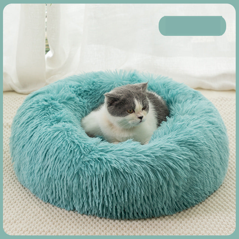 Plush Warm Dog Bed In Winter