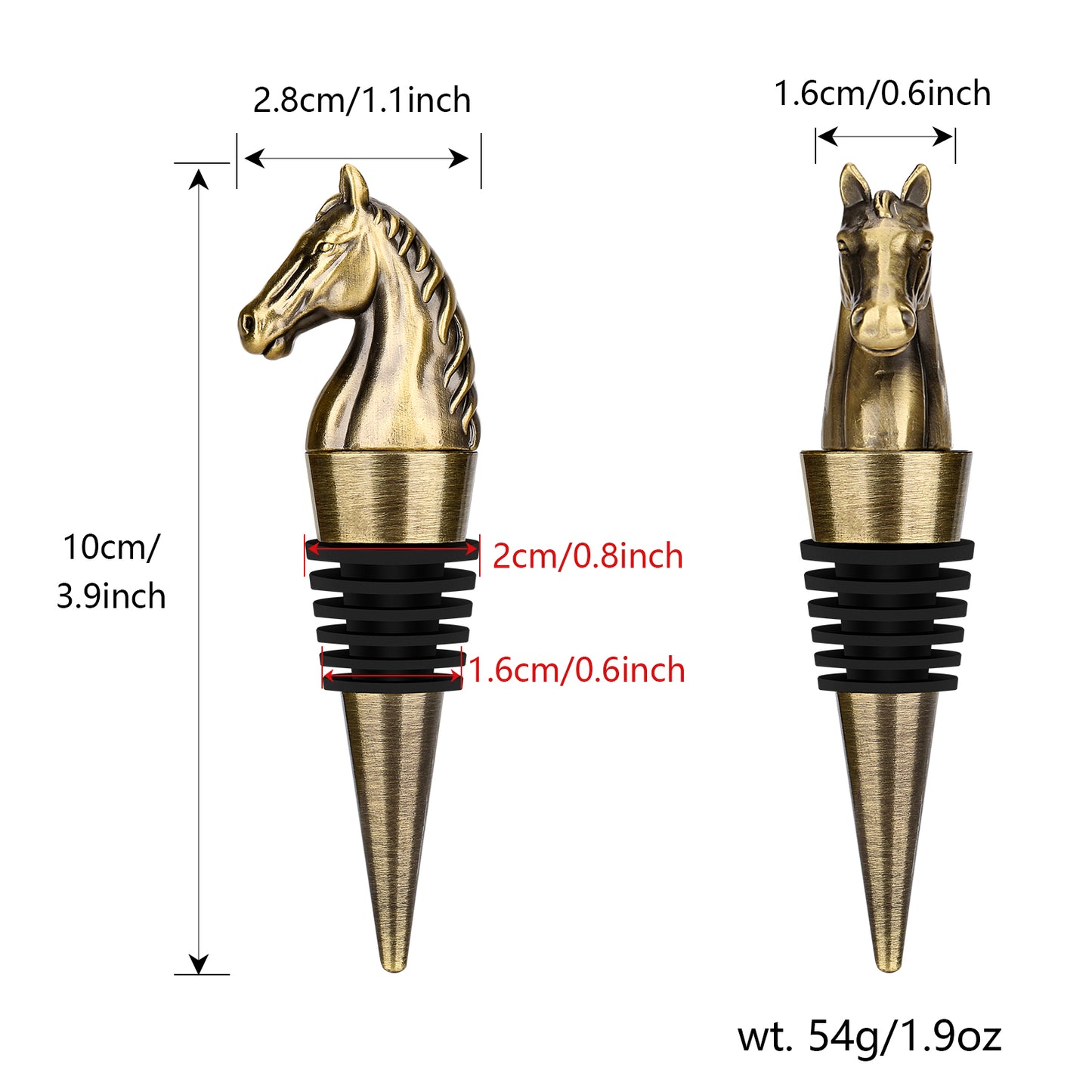 Luxury Horse Head Wine Bottle Stopper