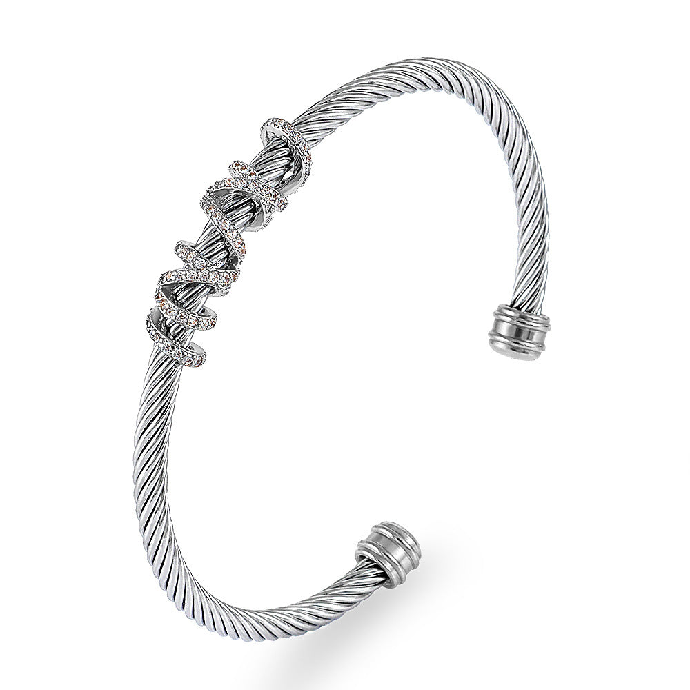David Yurman Style - Mutiple Cable Bracelet