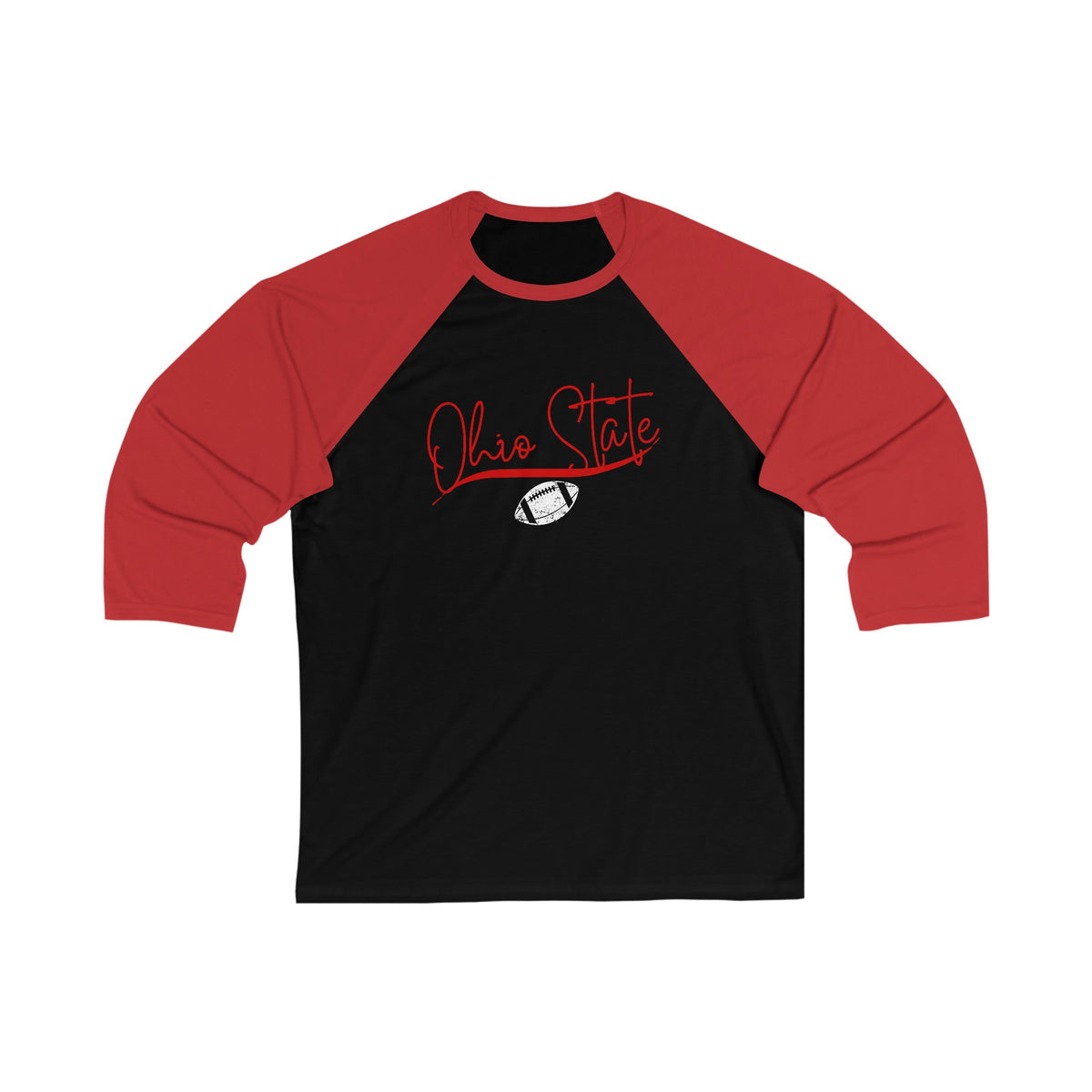 Ohio State Unisex 3\4 Sleeve Baseball Tee
