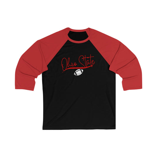 Ohio State Unisex 3\4 Sleeve Baseball Tee