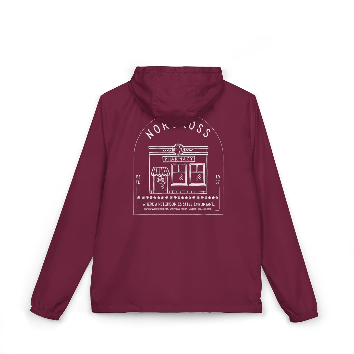 Norcross Pharmacy Unisex Full-Zip Windbreaker Jacket