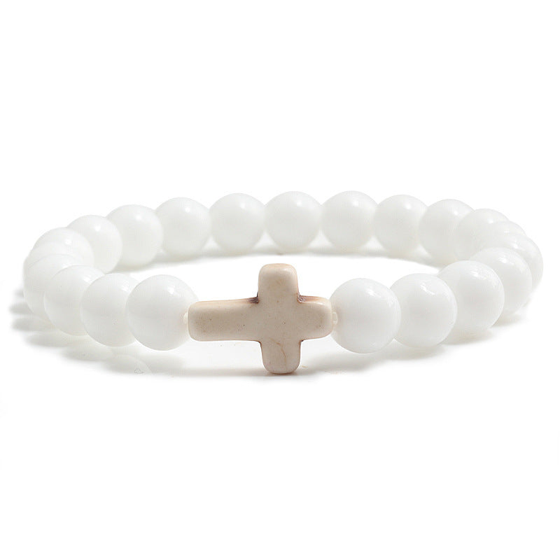 Beaded Cross Bracelet