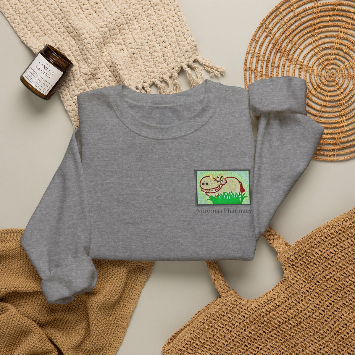 Norcross Pharmacy 2 Unisex Crewneck Sweatshirt - Vintage Apothecary Style