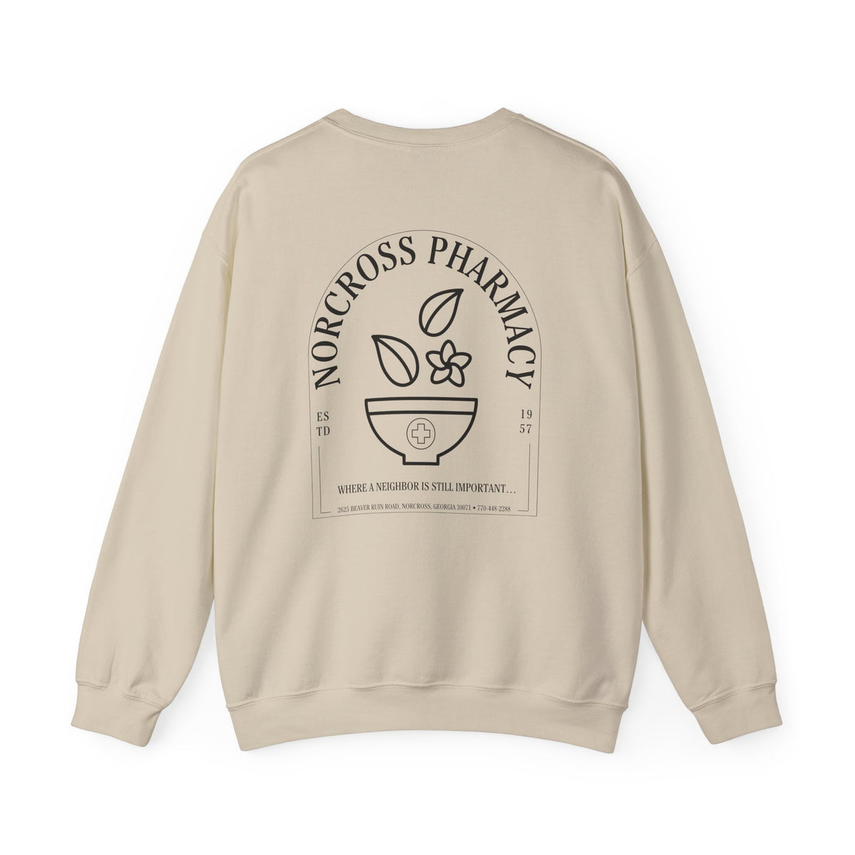 Norcross Pharmacy 2 Unisex Crewneck Sweatshirt - Vintage Apothecary Style
