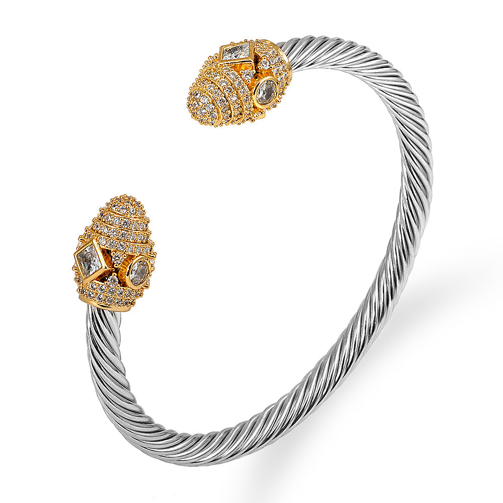 David Yurman Style - Mutiple Cable Bracelet