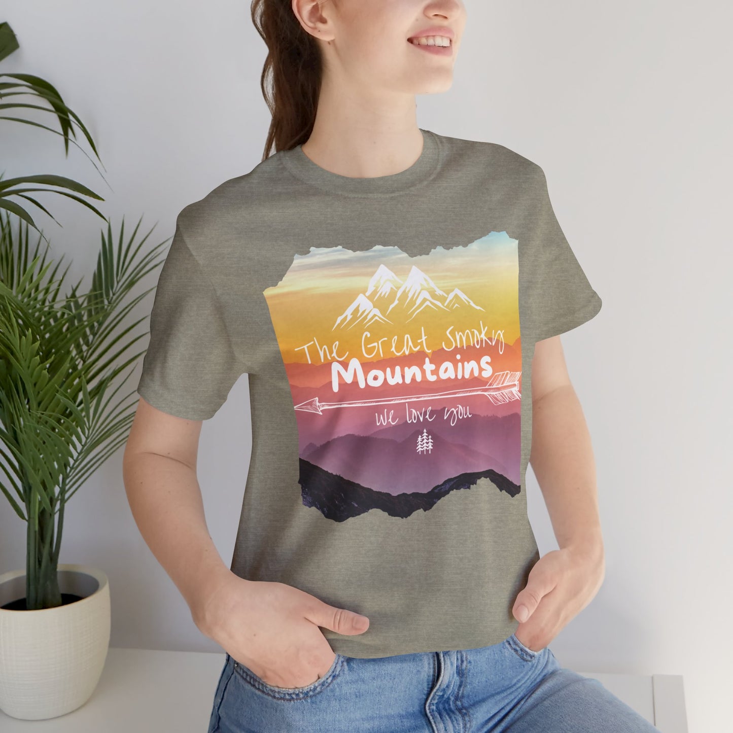 Painted Smoky Mountains Unisex Jersey Short Sleeve Tee