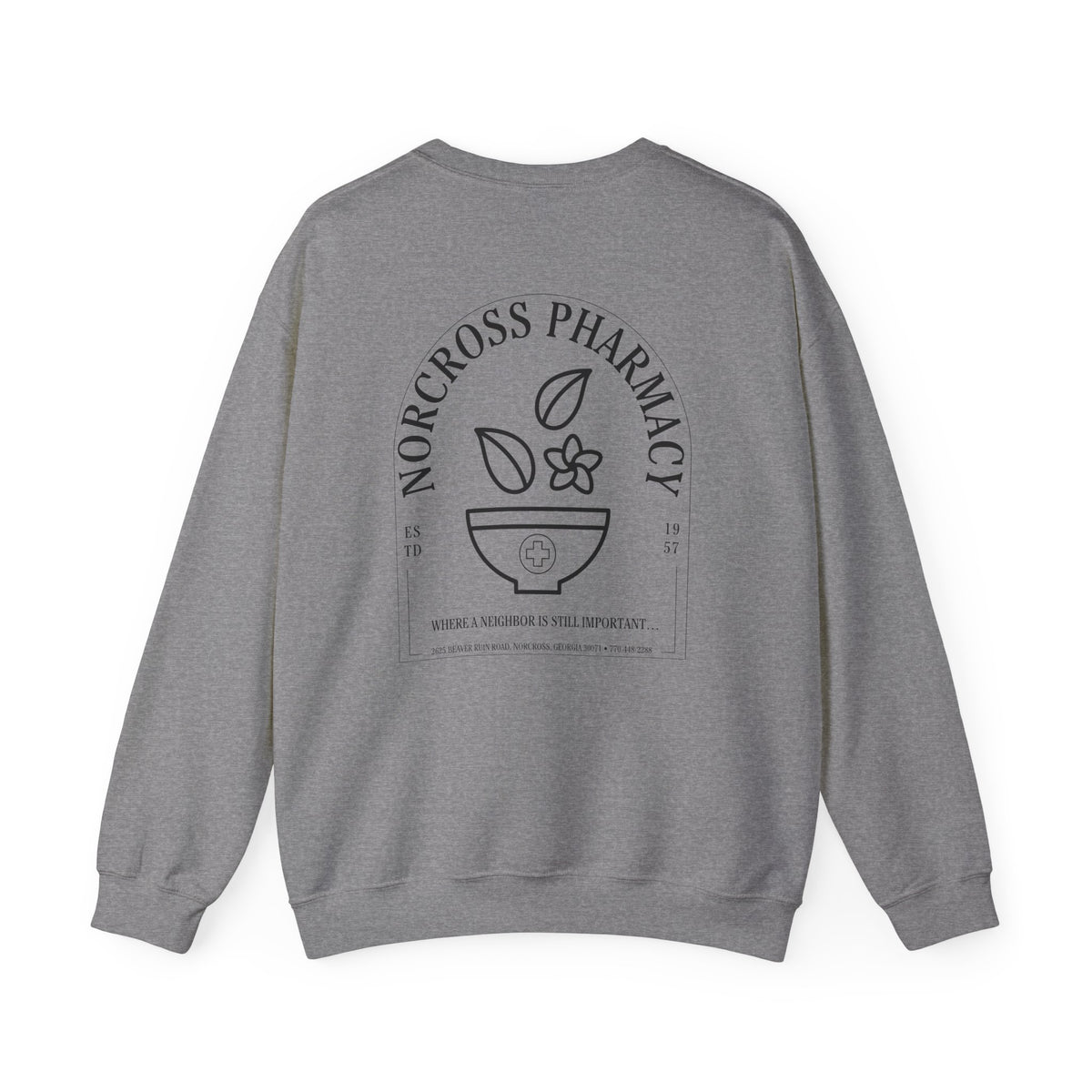 Norcross Pharmacy 2 Unisex Crewneck Sweatshirt - Vintage Apothecary Style