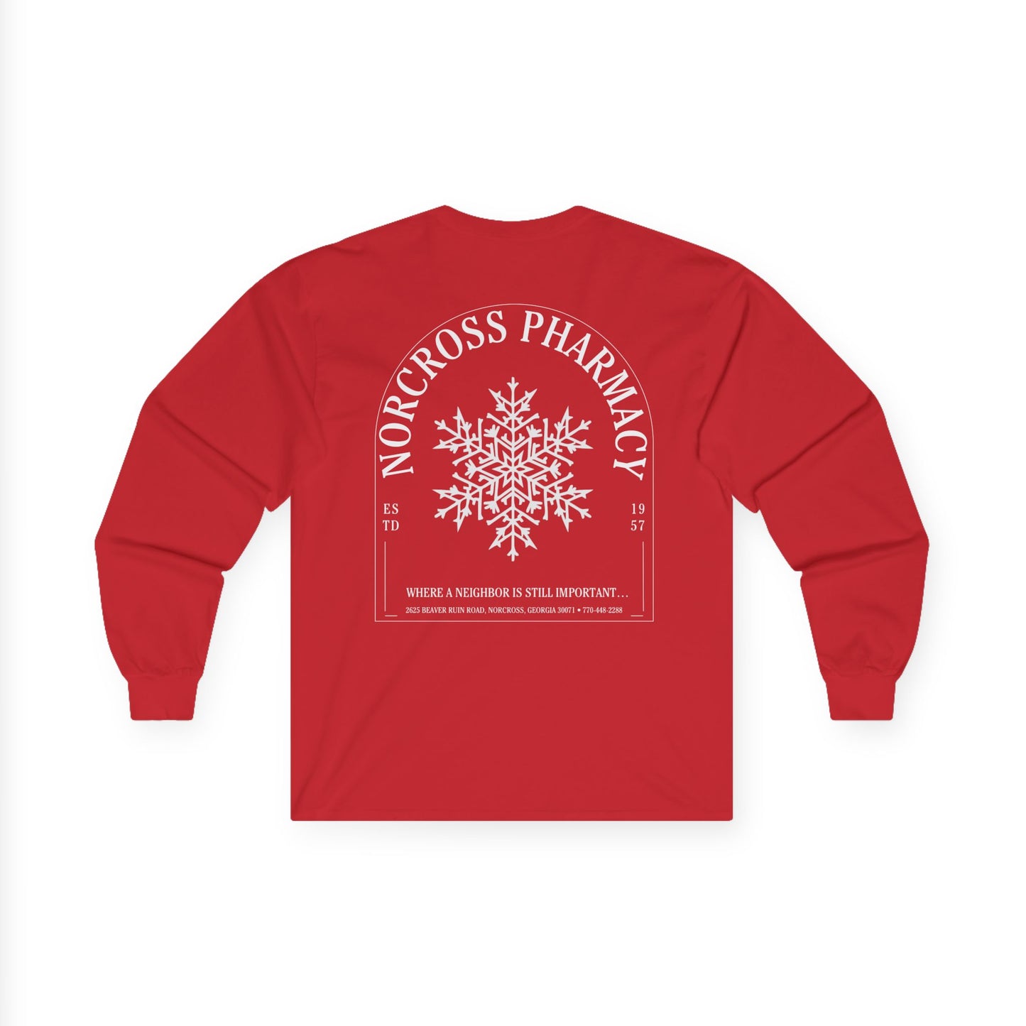 Norcross Pharmacy Festive, Unisex Long-sleeve Tshirt