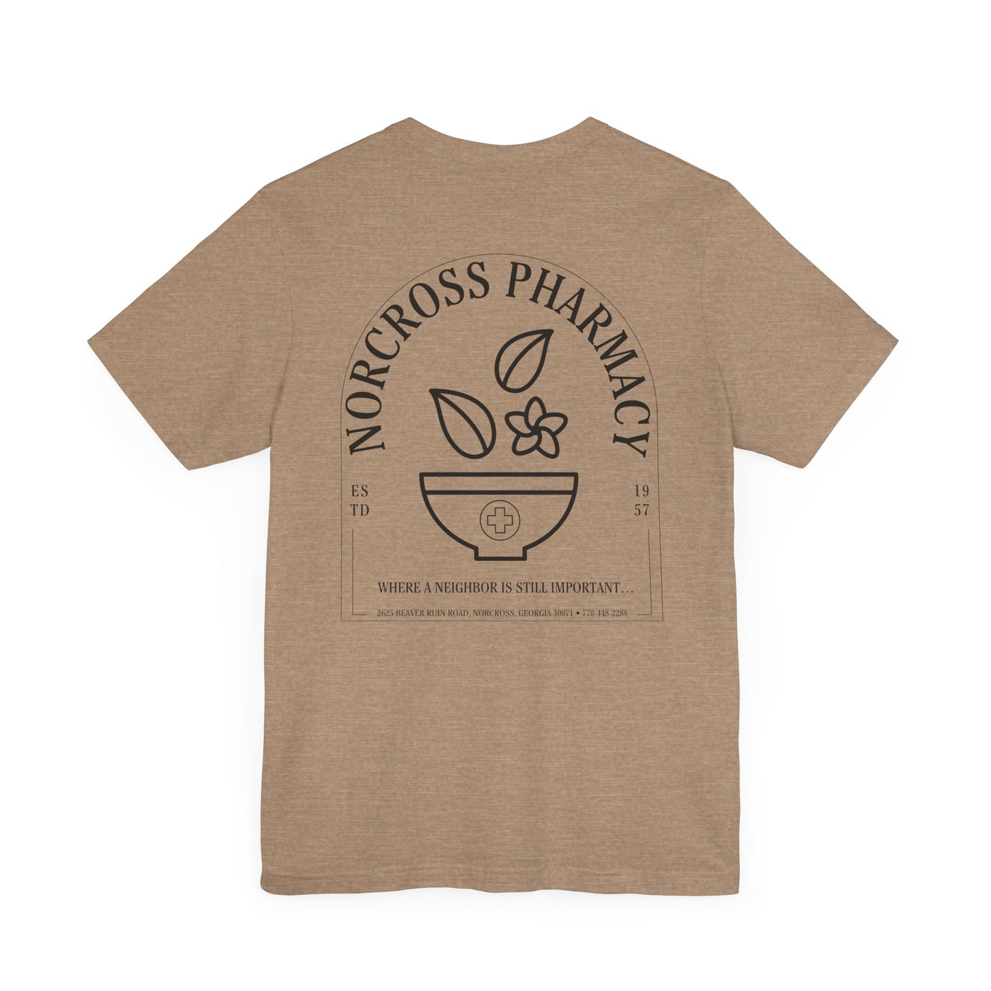 Norcross Pharmacy 1 Unisex Jersey Tee - ‘Norcross Pharmacy’ Design