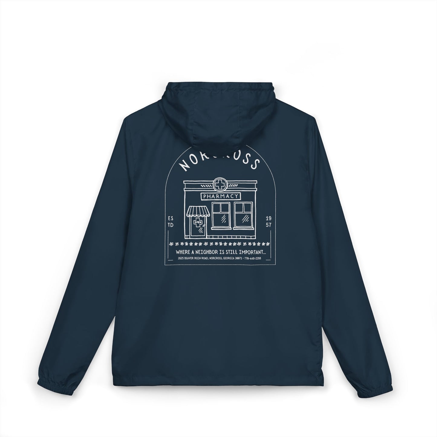 Norcross Pharmacy Unisex Full-Zip Windbreaker Jacket