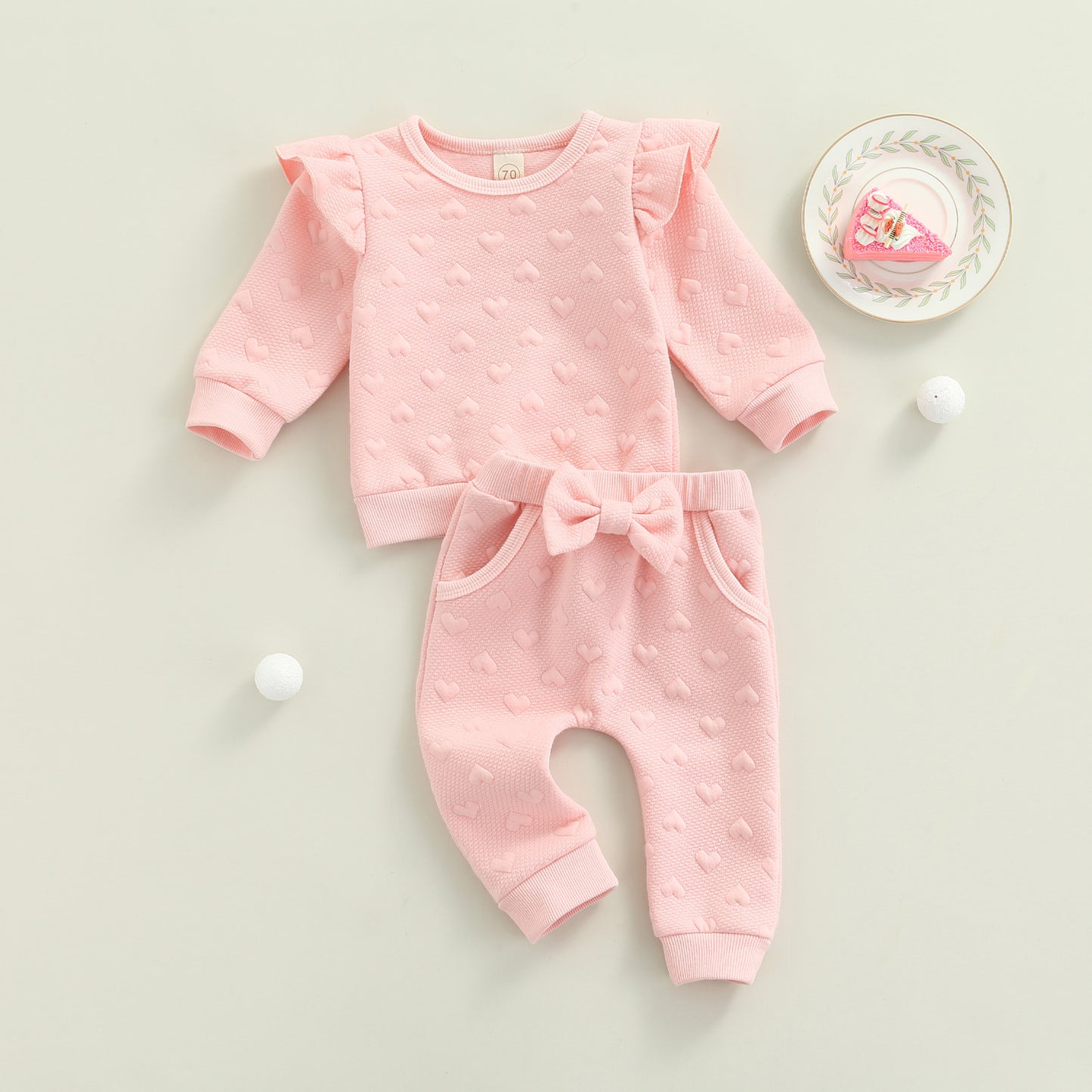 Little Girl 6 Months 2-Piece Heart Set