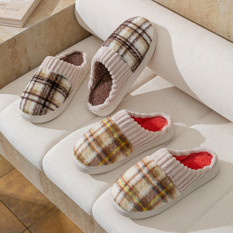 Leisure-Soft Plaid Slippers