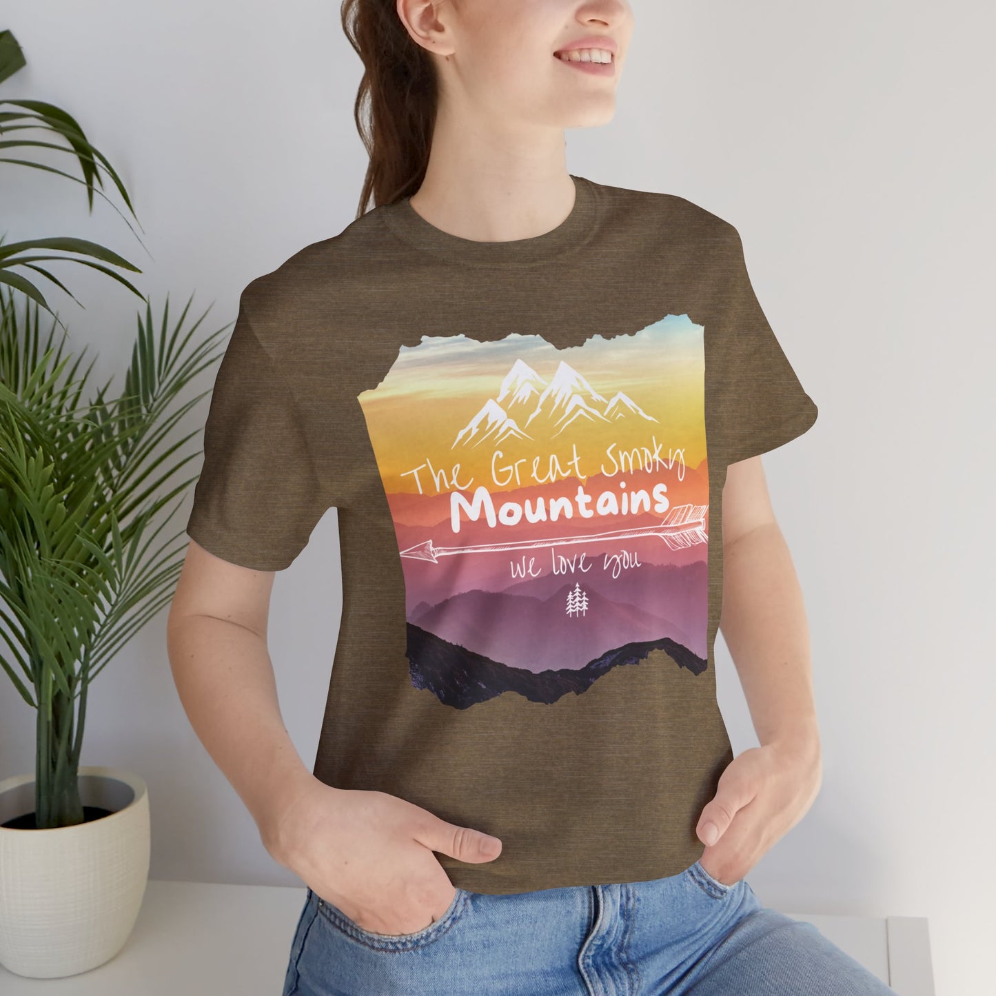 Painted Smoky Mountains Unisex Jersey Short Sleeve Tee