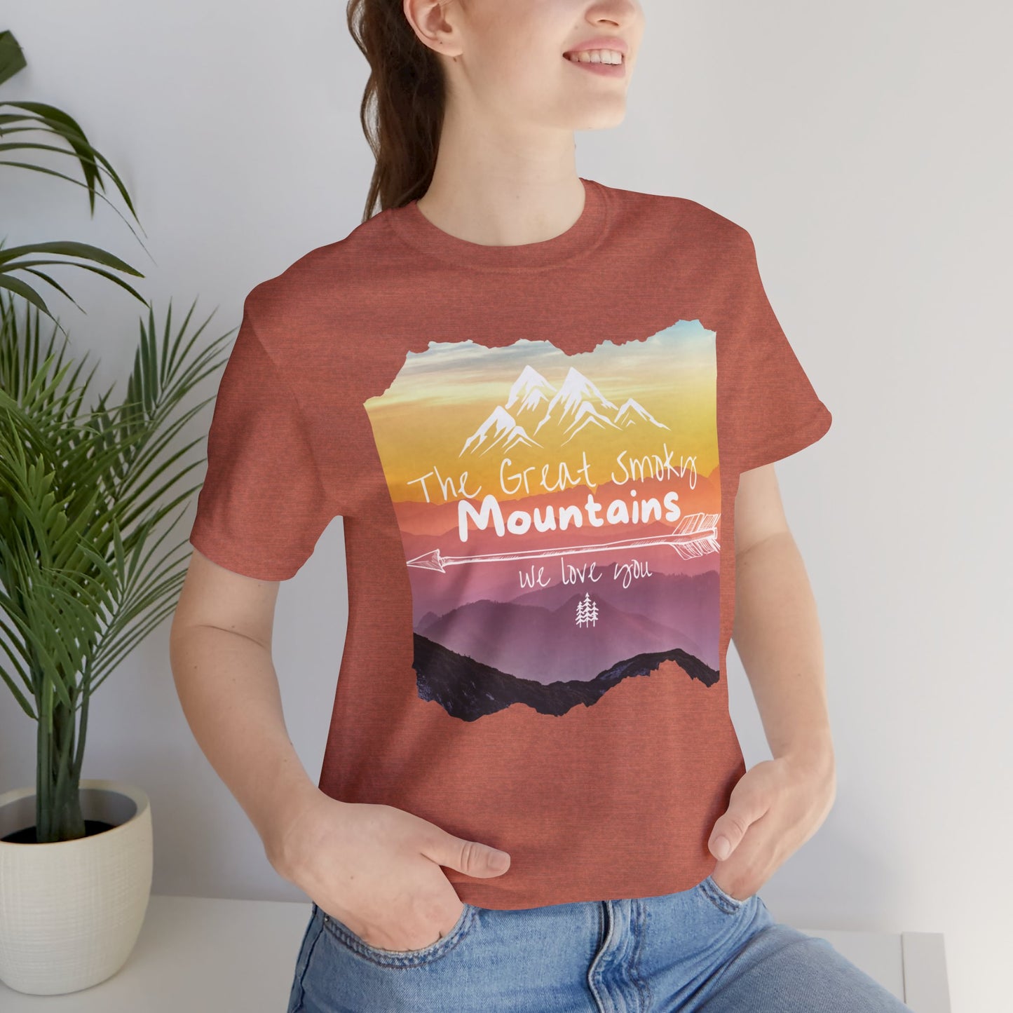 Painted Smoky Mountains Unisex Jersey Short Sleeve Tee