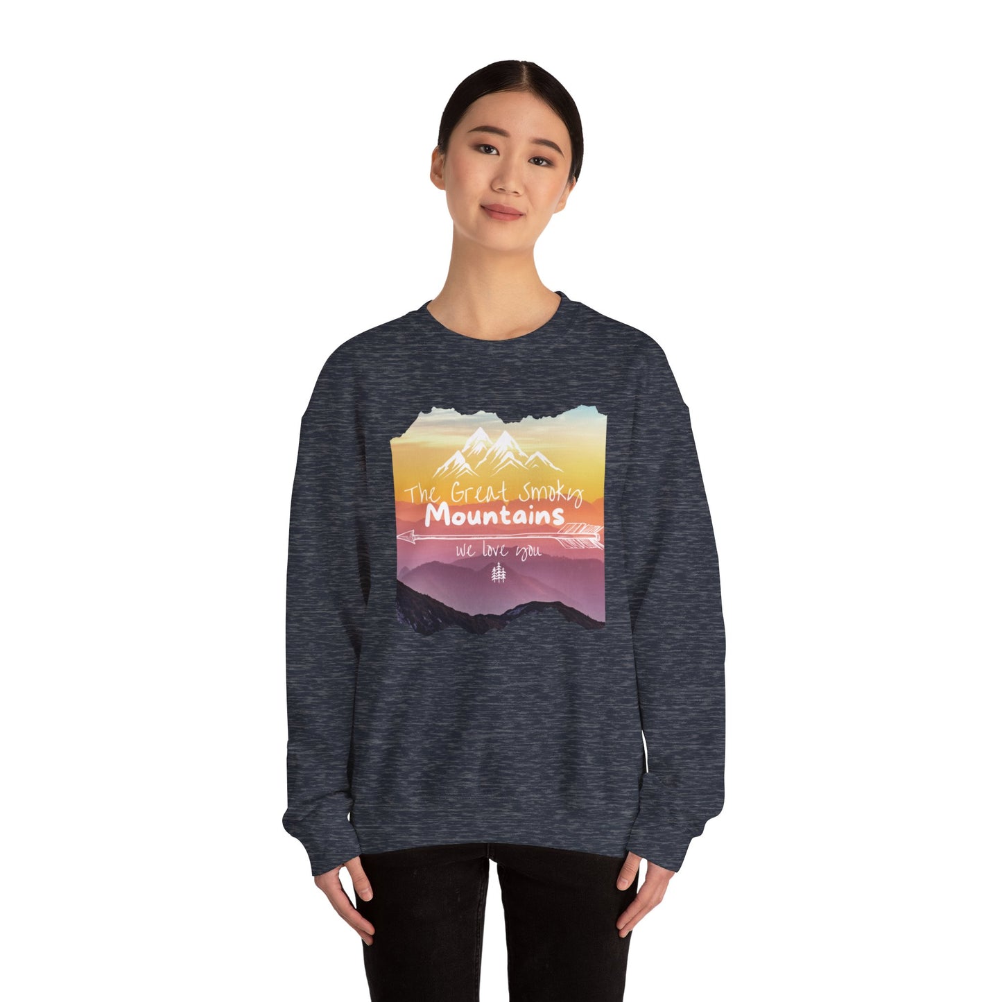 Painted Smoky Mountains Unisex Heavy Blend™ Crewneck Sweatshirt