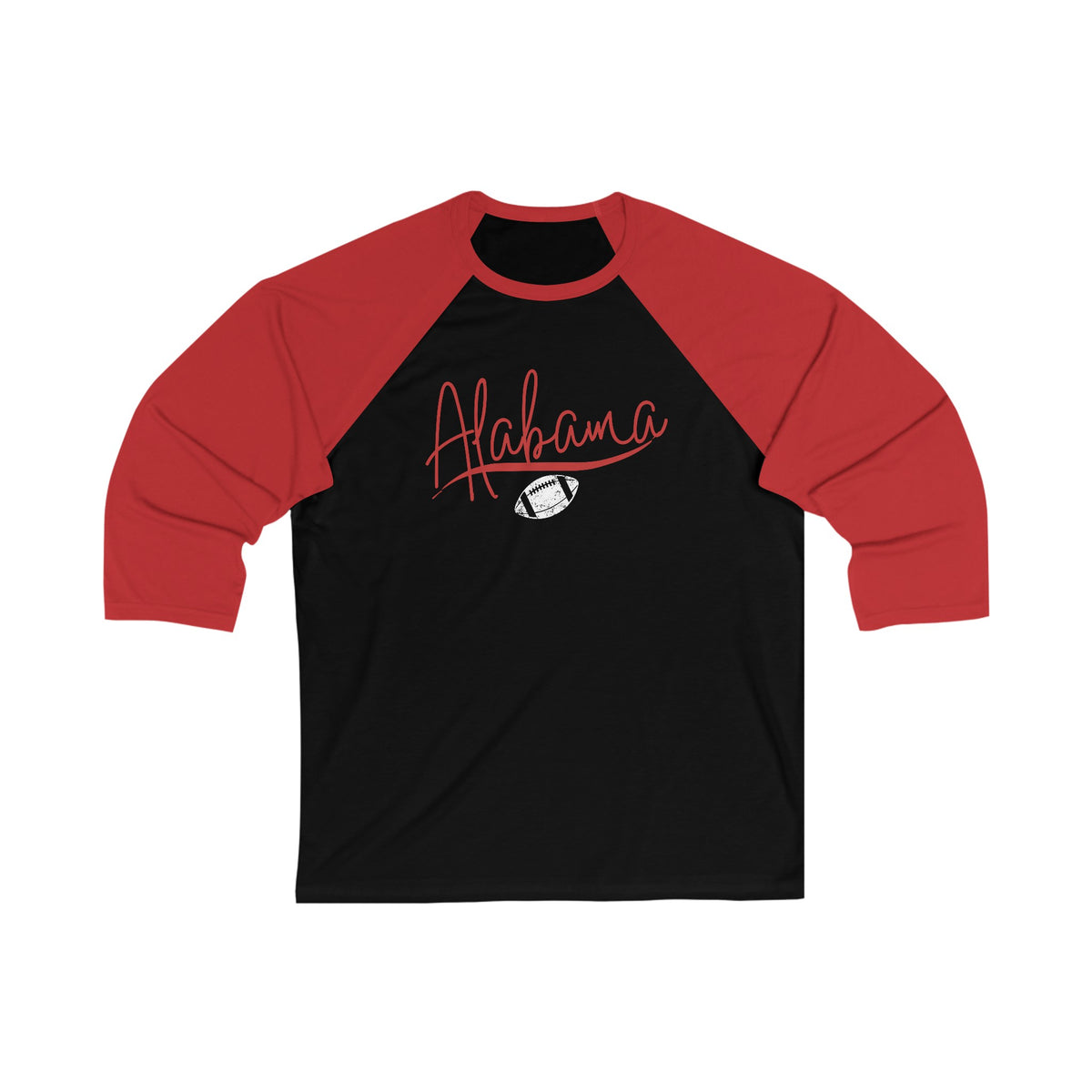 Alabama Football Unisex 3\4 Sleeve Baseball Tee