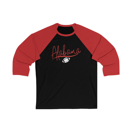 Alabama Football Unisex 3\4 Sleeve Baseball Tee