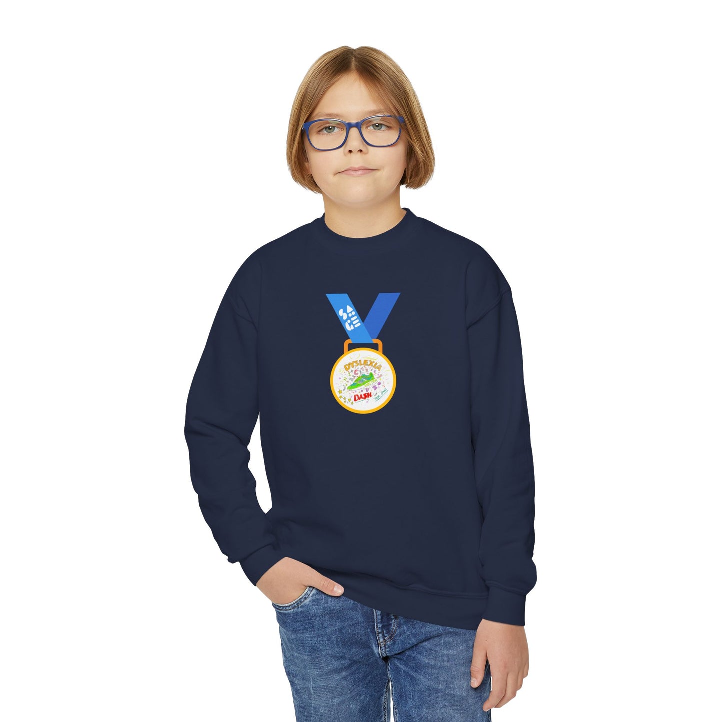 Dyslexia Dash Youth Crewneck Sweatshirt