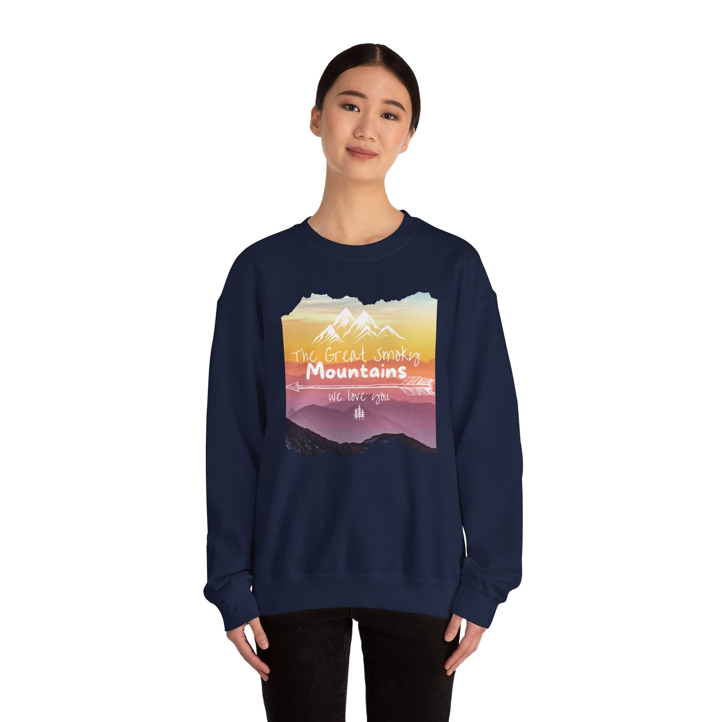 Painted Smoky Mountains Unisex Heavy Blend™ Crewneck Sweatshirt