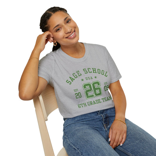 Sage School 6th Grade Team Adult Unisex Softstyle T-Shirt