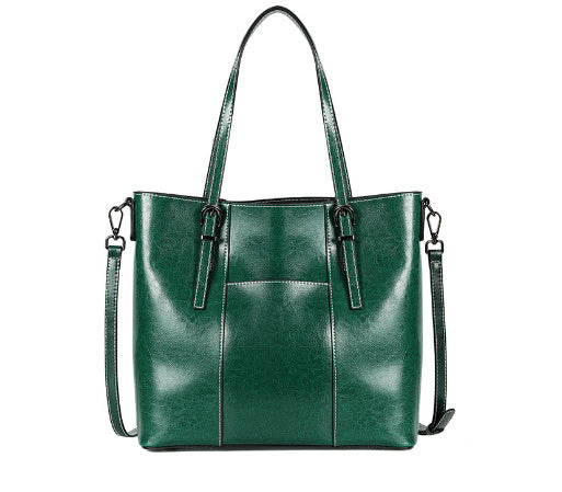 Pure Leather Messenger Tote