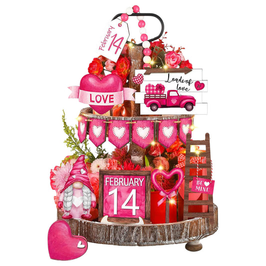 Valentine’s Wooden Decorative Tray Ornaments
