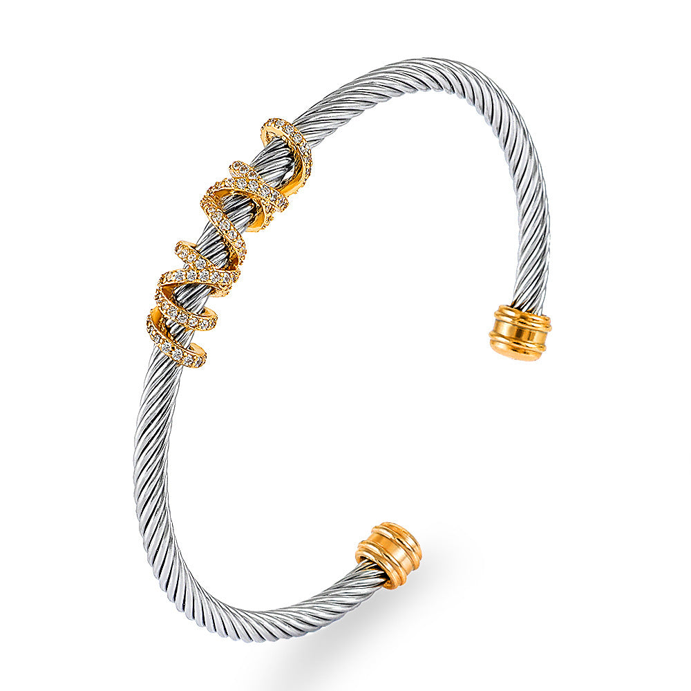 David Yurman Style - Mutiple Cable Bracelet