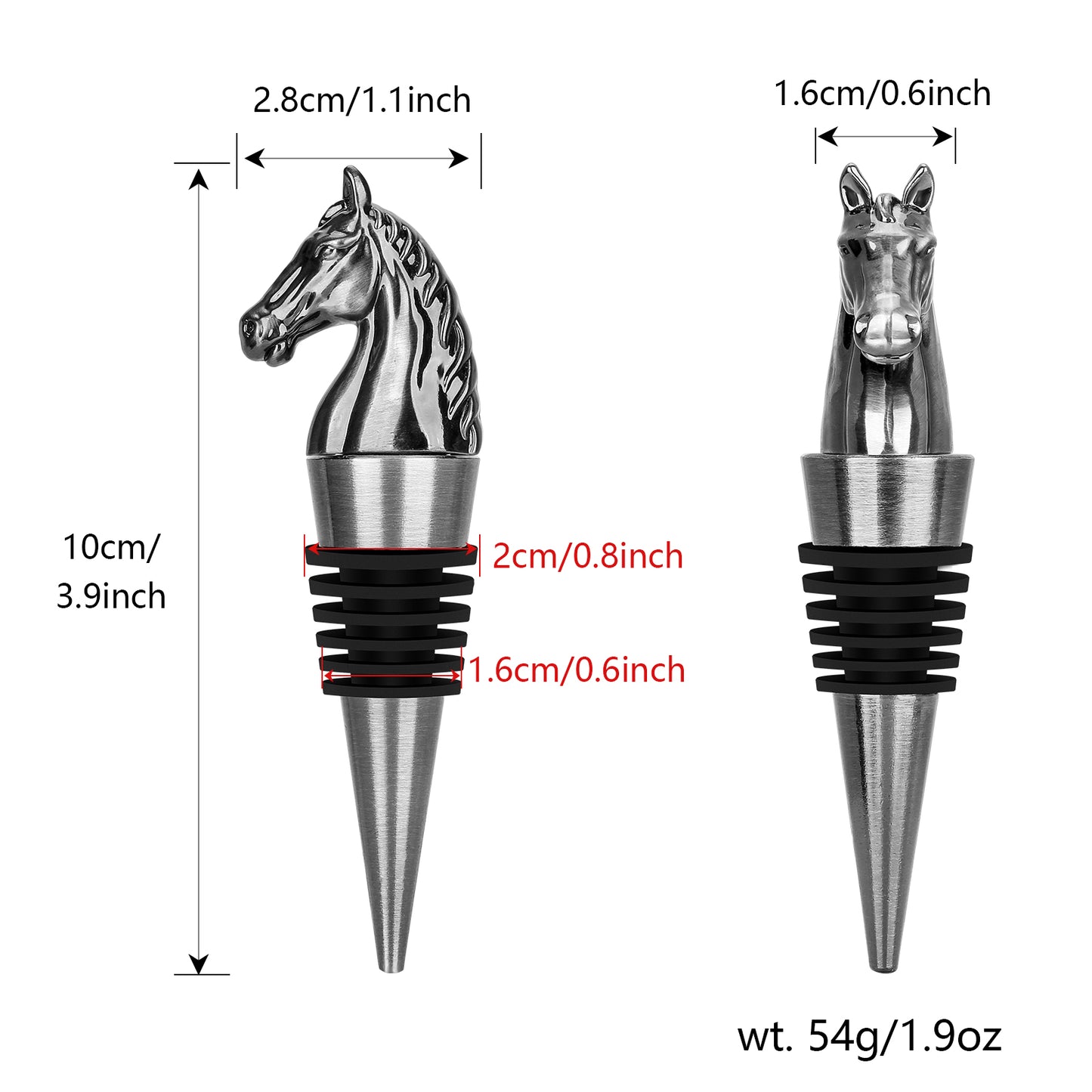 Luxury Horse Head Wine Bottle Stopper
