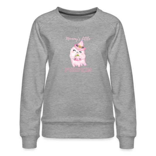 Mommy's Little Pink Pumpkin Women’s Premium Sweatshirt - heather grey