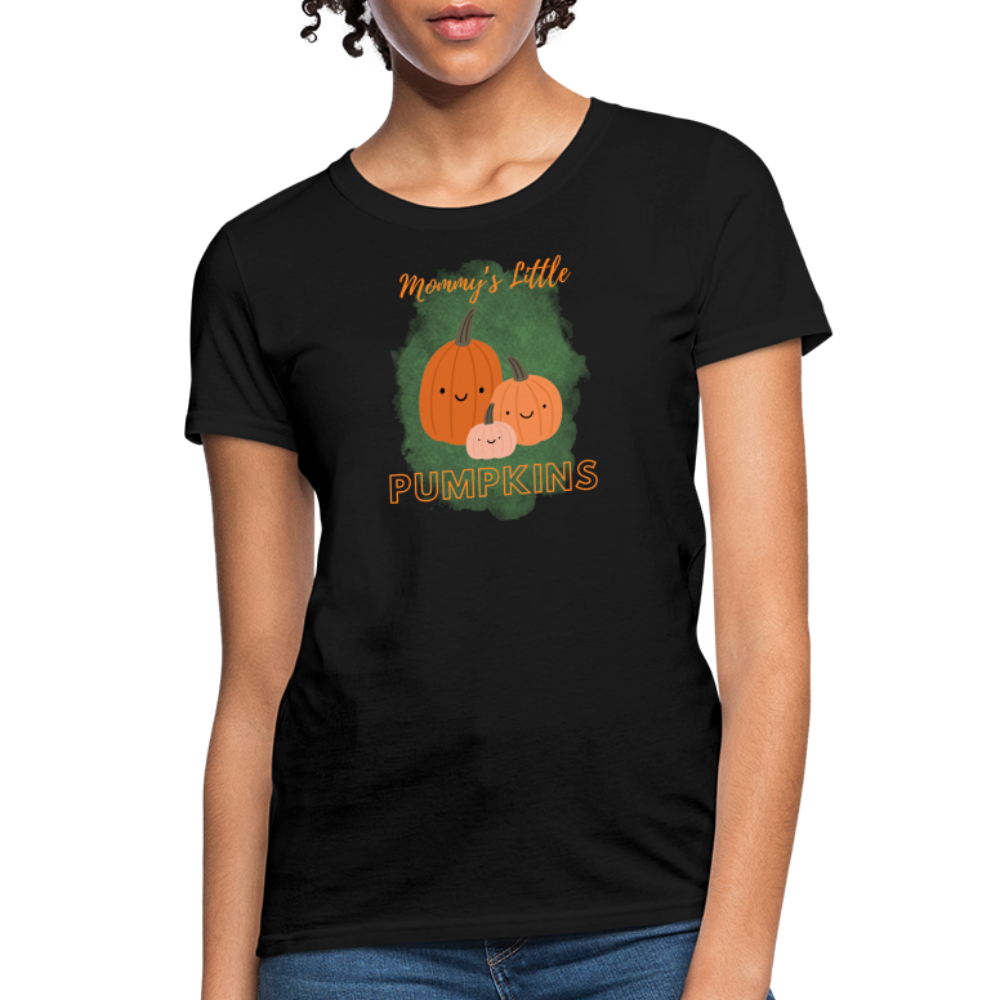 Mommy's Little Pumpkins Women's T-Shirt - black