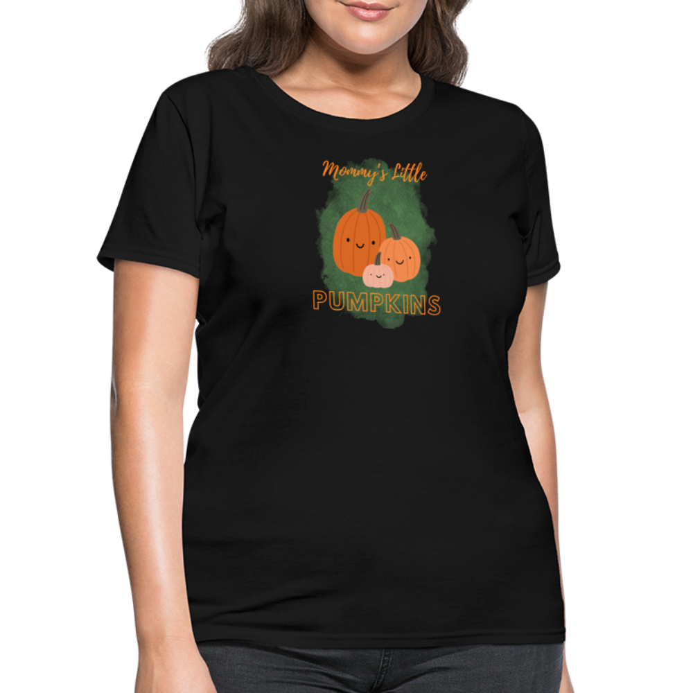 Mommy's Little Pumpkins Women's T-Shirt - black