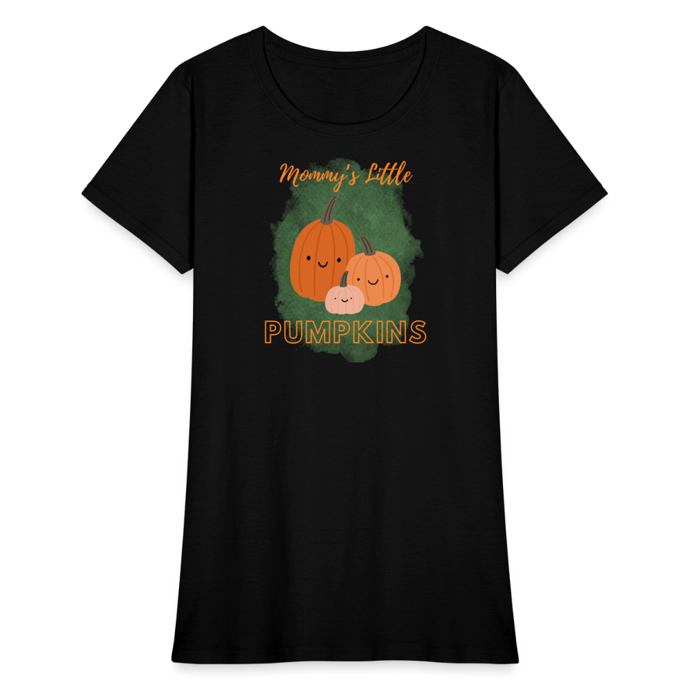 Mommy's Little Pumpkins Women's T-Shirt - black