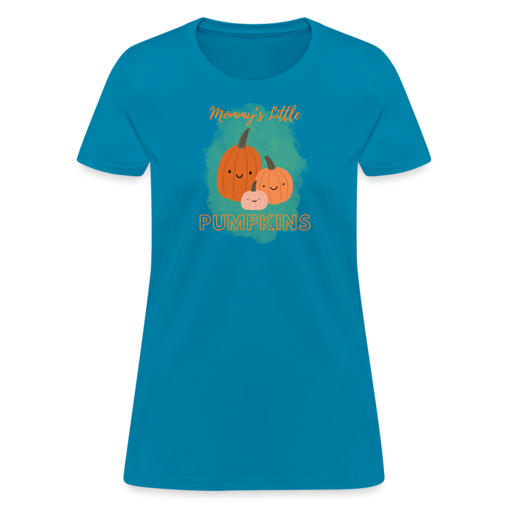 Mommy's Little Pumpkins Women's T-Shirt - turquoise