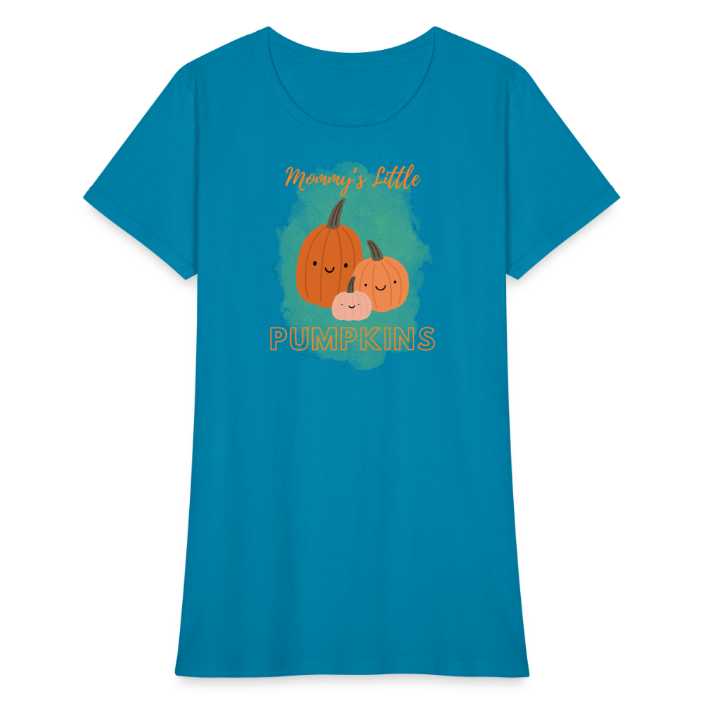Mommy's Little Pumpkins Women's T-Shirt - turquoise