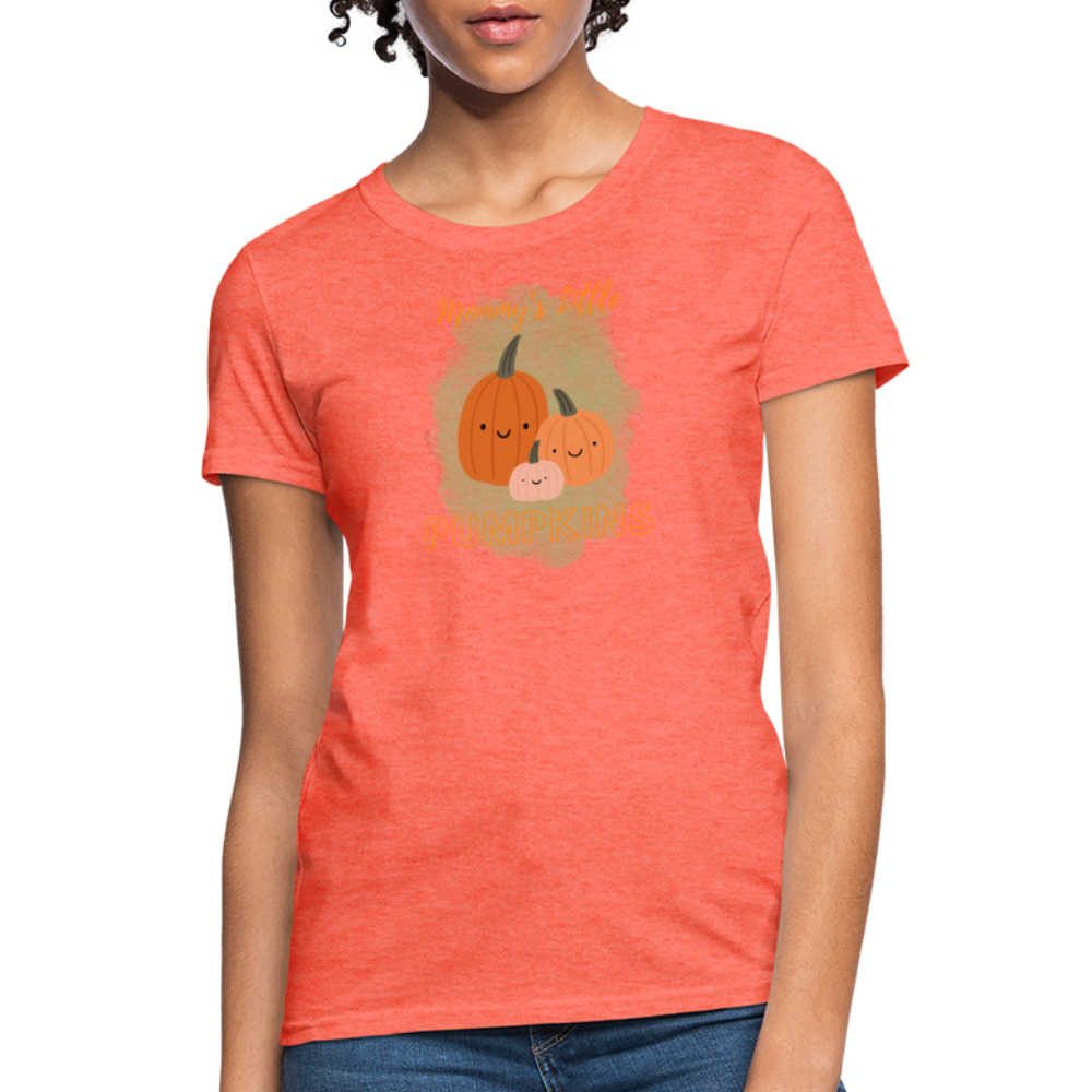 Mommy's Little Pumpkins Women's T-Shirt - heather coral