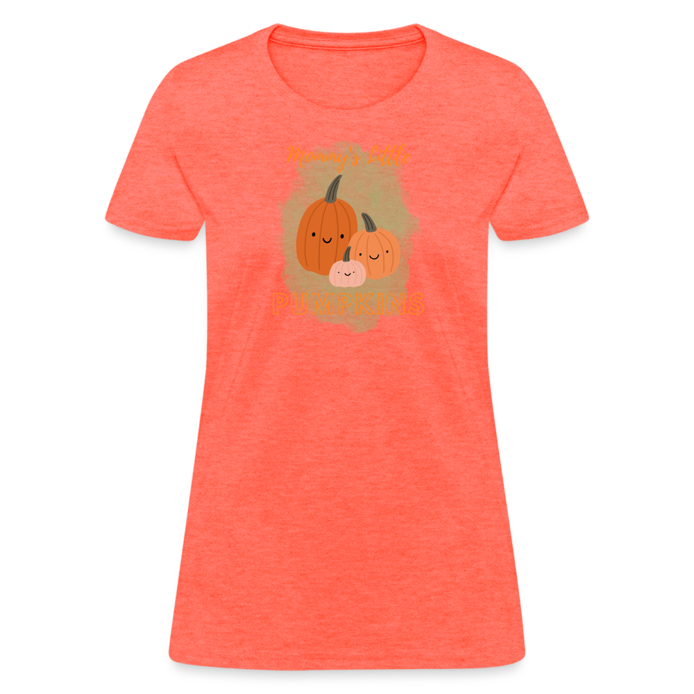 Mommy's Little Pumpkins Women's T-Shirt - heather coral