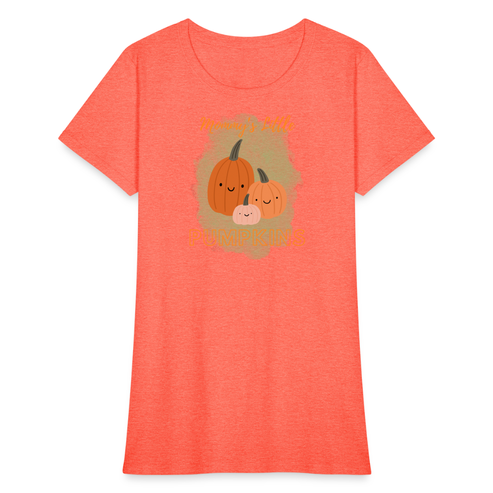 Mommy's Little Pumpkins Women's T-Shirt - heather coral