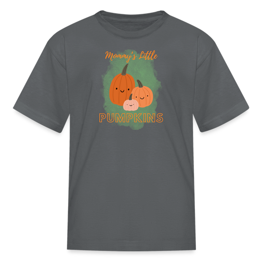 Mommy's Little Pumpkins Kids' T-Shirt - charcoal