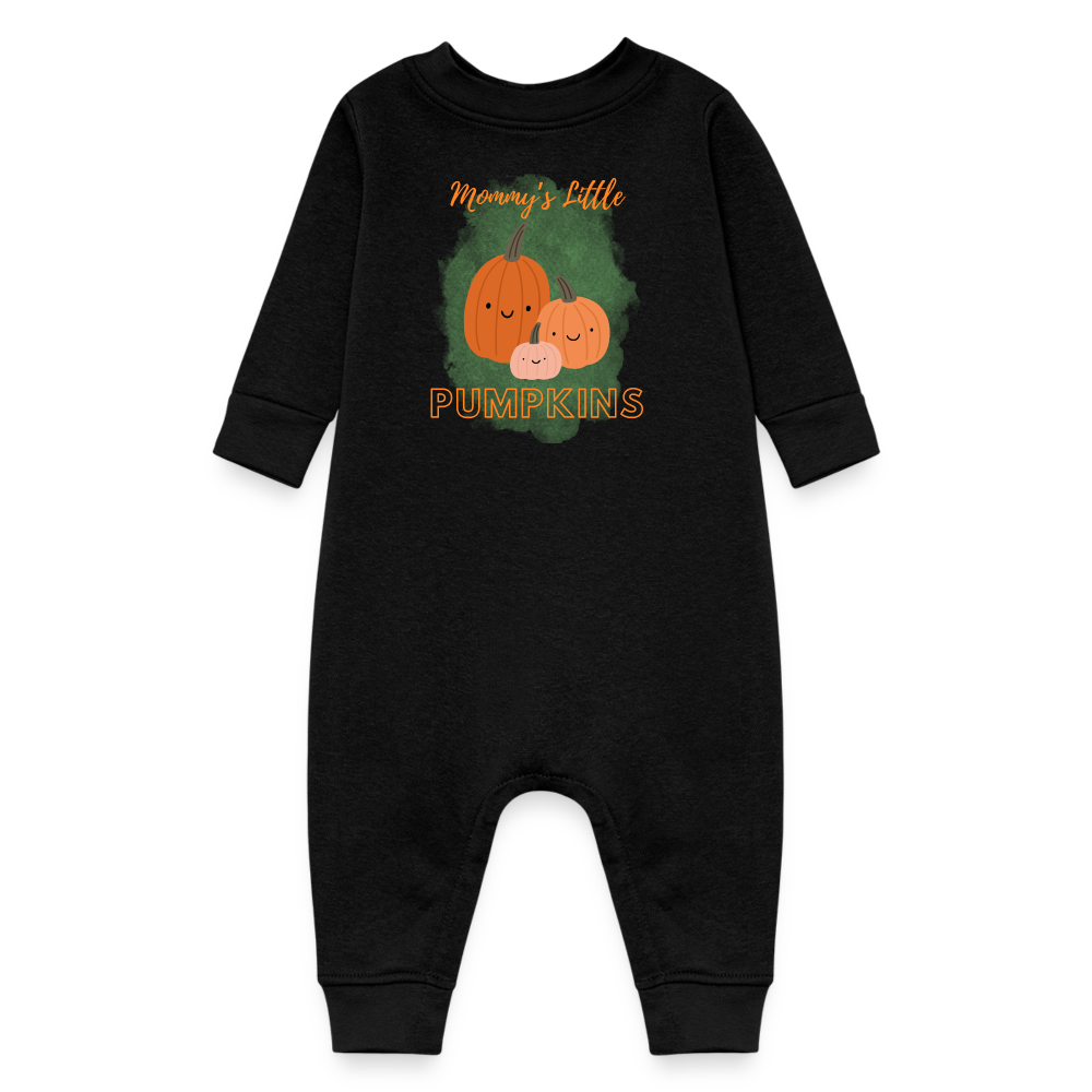 Mommy's Little Pumpkins Baby Fleece One Piece - black