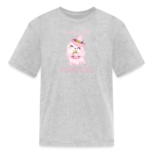 Mommy's Pink Pumpkin Kids' T-Shirt - heather gray