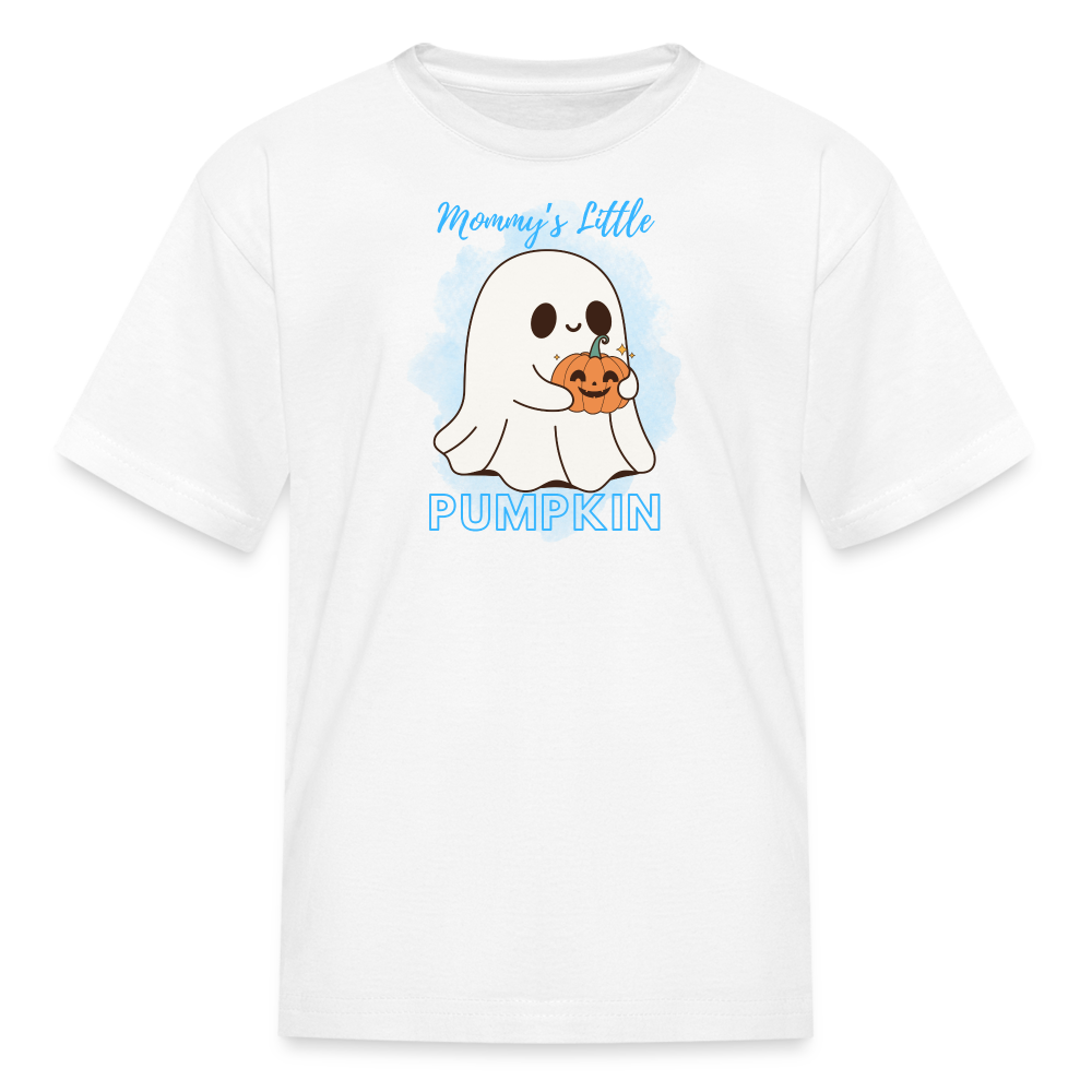 Mommy's Blue Pumpkin Kids' T-Shirt - white