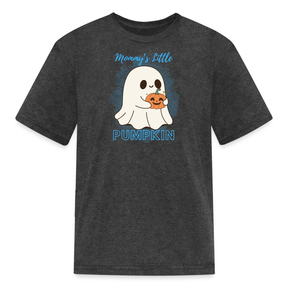 Mommy's Blue Pumpkin Kids' T-Shirt - heather black