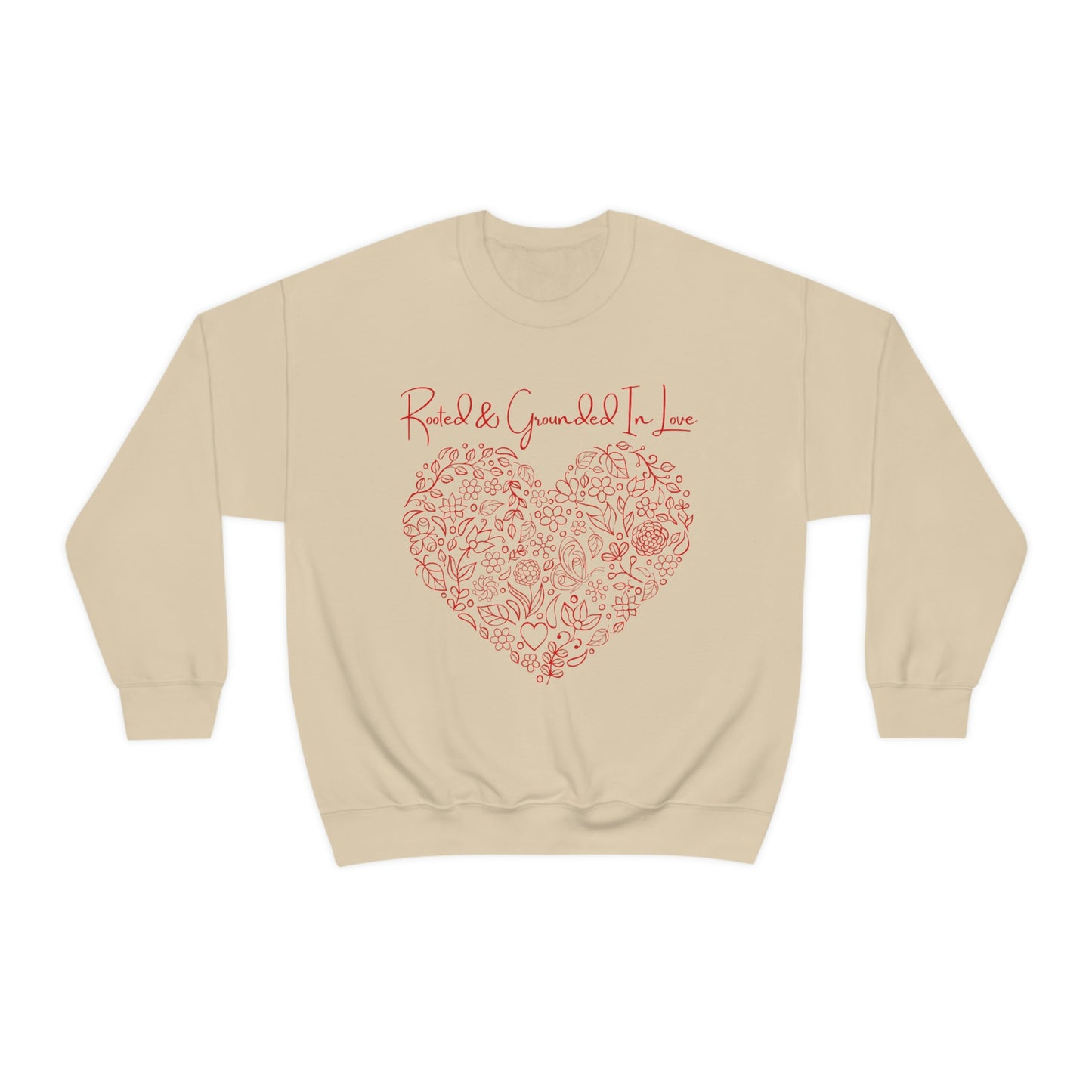 “Rooted & Grounded in Love” Unisex Heavy Blend™ Crewneck Sweatshirt
